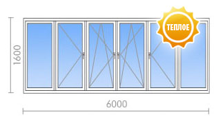 Теплое остекление лоджии в 1605. Схема 2